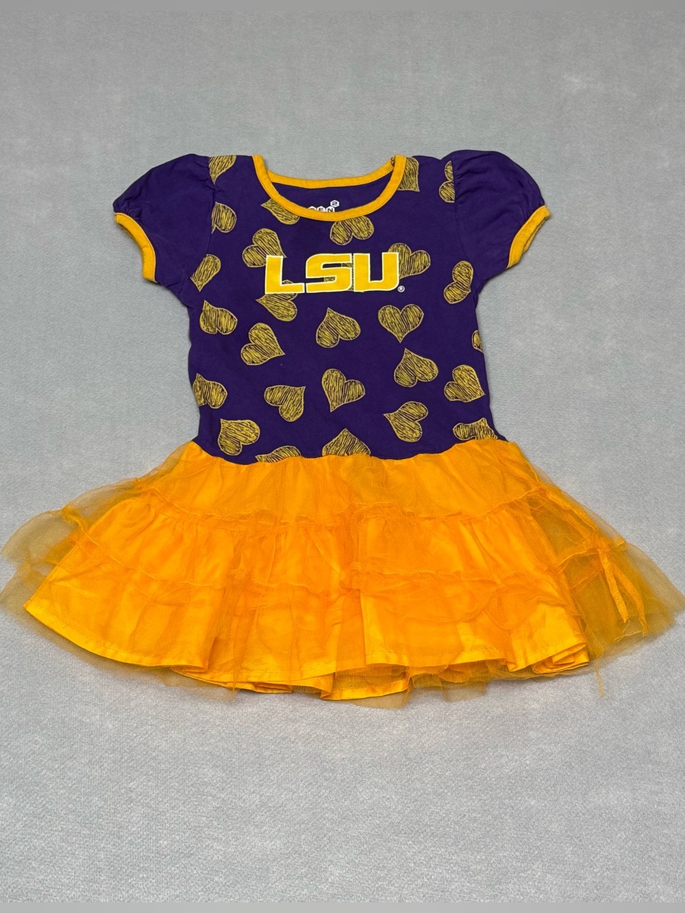 Gen 2 Girls Purple and Gold LSU Tulle Dress size 4T